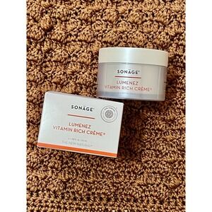 Sonäge Lumenez Vitamin Rich Crème New In Box Luxury Face Moisturizer Clean